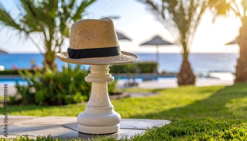 Beachside chess piece hat