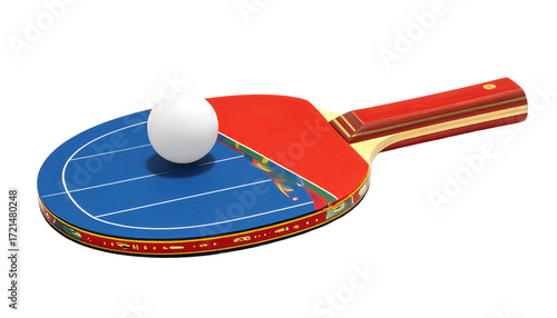 Ping pong table tennis sport game competition recreation leisure activity paddle ball equipment match play fun hobby exercise training tournament championship indoor activity red blue white wood 