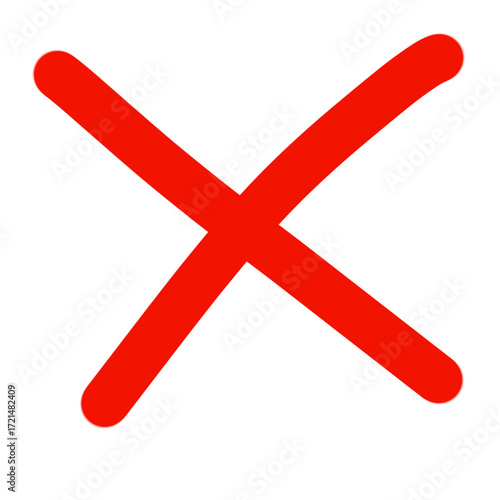 red cross mark.