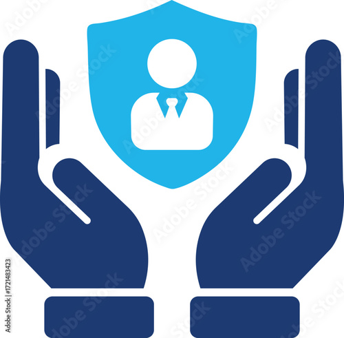 Personal Data Protection User Privacy in Hands Employee or Customer Security