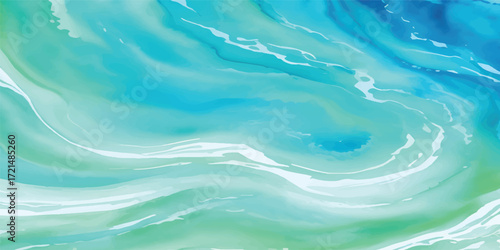 Elegant Ocean Aqua Watercolor Wash with Smooth Gradient Texture and Minimal Flow for Contemporary Branding Projects