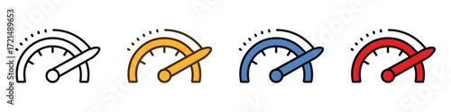 Speedometer, Gauge icon vector. Driving, Technology, and Efficiency symbol. vector illustration.
