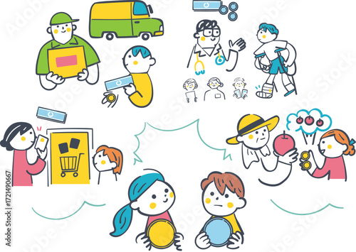 お金とサービスを学ぶ子どもたち　生活の中でお金が果たす役割
