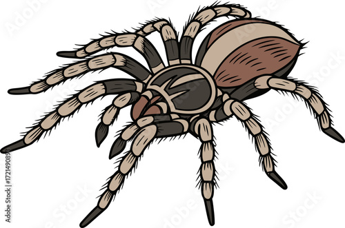 spider isolated on white background