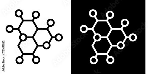 Molecular Formula  Icon Set White Style Collection