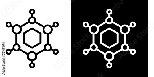 Nanotechnology Research  Icon Set White Style Collection