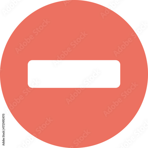 Minus Symbol Warning Icon
