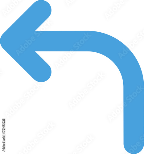 Blue Left Turn Arrow