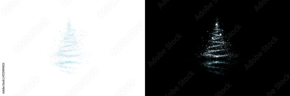 Obraz premium Christmas Tree Lights PNG Overlay Sparkling Spruce Holiday Glow