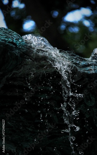 water flowing into the water