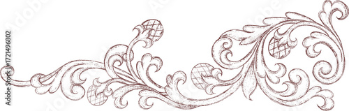 Decorative Thai traditional art decorative adornment for invitations and greeting cards, Elegant vector. 