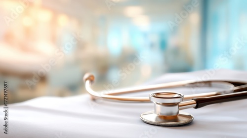 Healthcare Stethoscope on a Table in a Hospital Setting