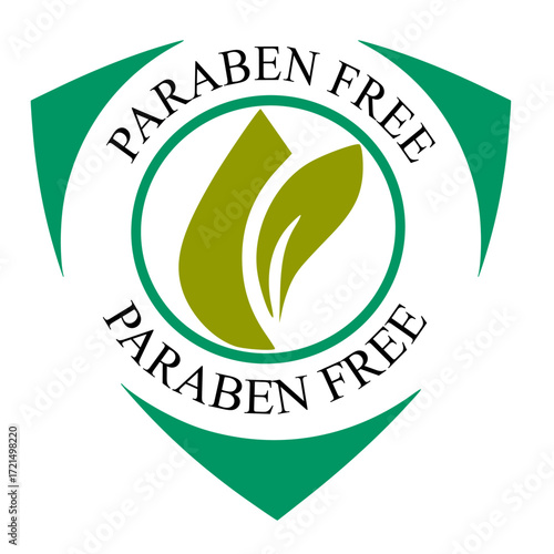 Paraben vector logo or badge template protect