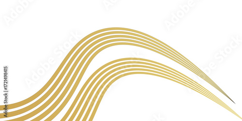 gold wave. gold ribbon for banner decoration with place for text. vector illustration