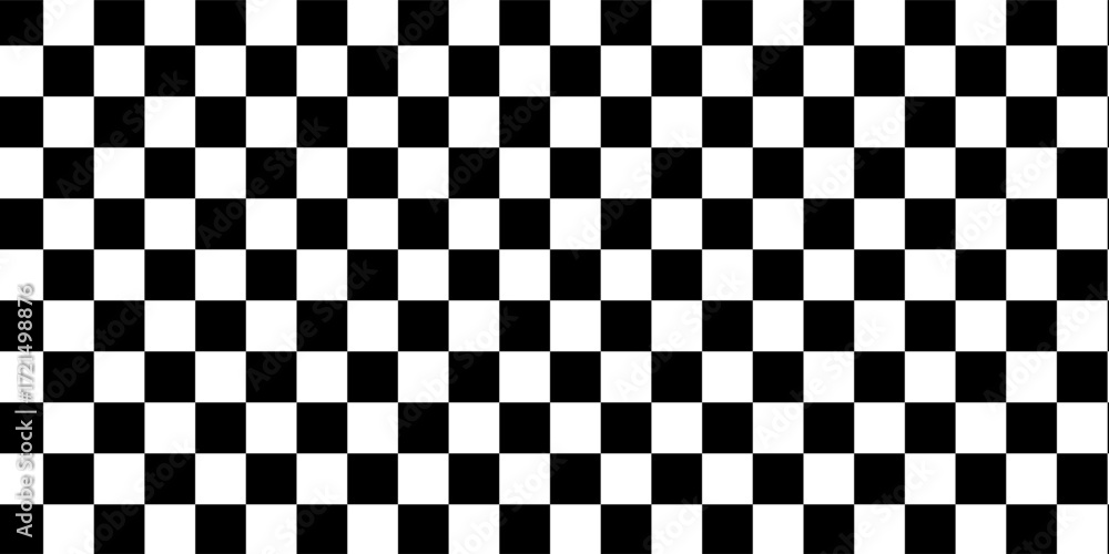 Fototapeta premium Black and white checkered pattern, Checkerboard seamless pattern