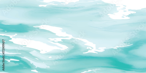 Abstract Blue Green Watercolor Gradient Wash with Ocean Inspired Artistic Texture for Stationery and Branding Templates