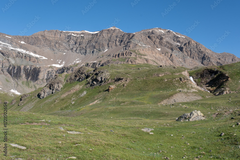 Fototapeta premium Natural variety found in an Alpine valley. Europe. They were mainly taken in the Gran Paradiso valley, Italy. They were taken during a 7-day hike. From 1800 to 3100 meters altitude. 