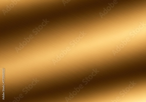 Abstract golden metallic texture with a diagonal light gradient for a luxurious background