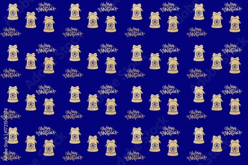 Seamless Christmas pattern with the inscription 