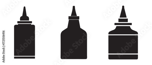 bottle vector icon. isolated on white background, condiment and flavor.
