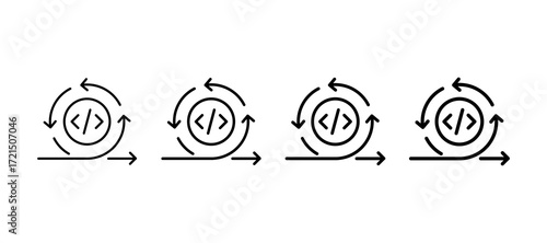 Agile Multiple Line Icon Element