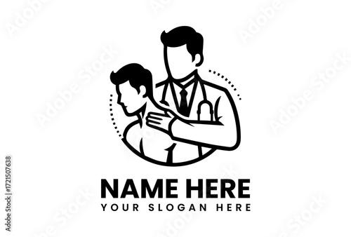 Doctor Performing Therapeutic Massage on Patient.