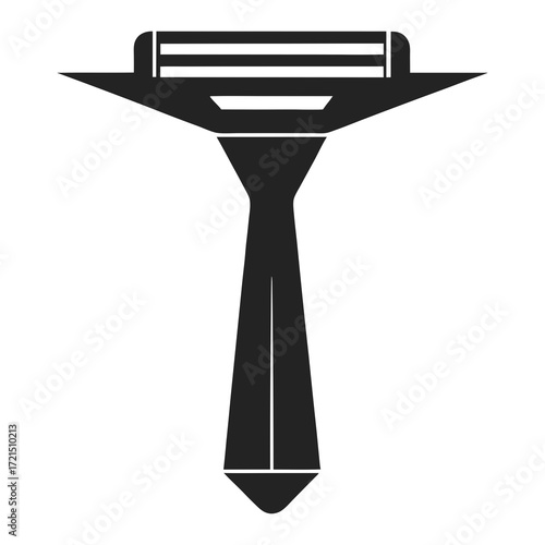 Vector art illustration of a digital digital razor 