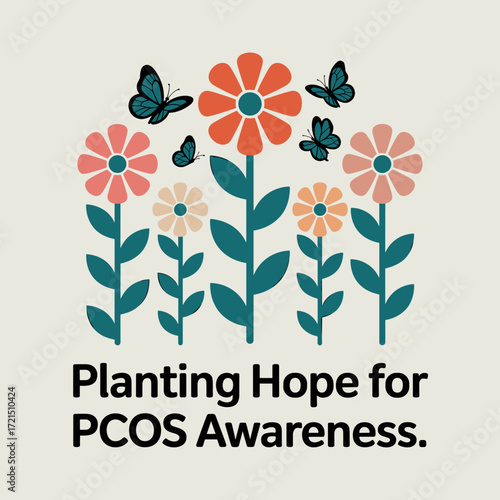 Planting Hope PCOS Awareness Floral Design