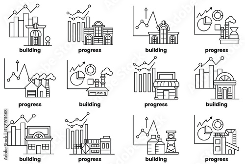 image is a series of buildings and construction sites