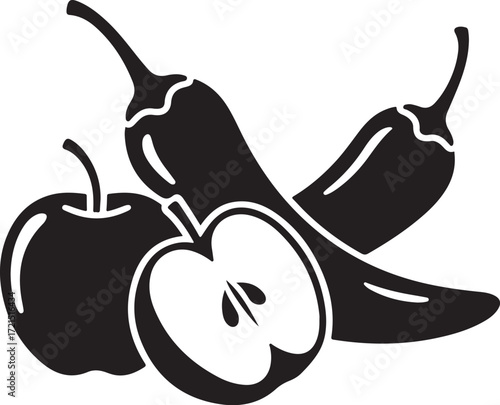 Vector illustration of a fresh pear fruit