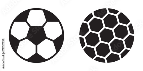 Soccer ball icon. isolated on white background for sports and recreation.