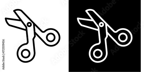 Surgical Scissors  Icon Set White Style Collection