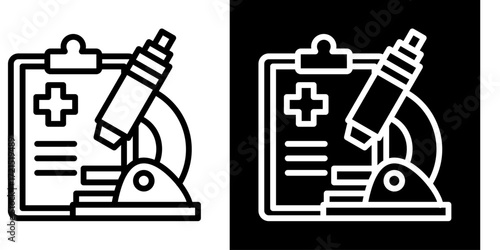 Medical Research  Icon Set White Style Collection
