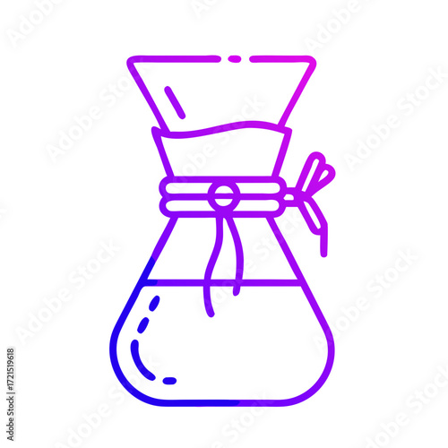 A Chemex coffee maker, perfect for a delicious brew. This icon represents the art of coffee preparation.