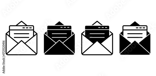 Newsletter vector icon. Symbol of digital updates, company communication, and subscription-based content.