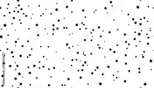 A gold background with falling confetti stars. A repeating glittering pattern of yellow, orange, and gold dots. Vector background for holidays, Christmas, New Year, and birthdays.