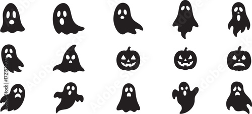 Assorted Ghost Silhouettes