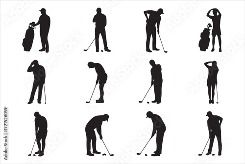 Farm and Garden Work Silhouettes – Rural Worker Vector Graphics Set