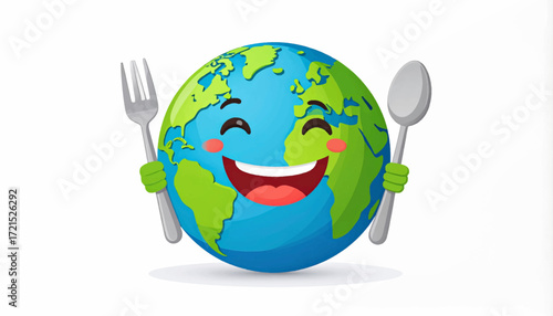 The Happy Earth is Ready to Eat A Whimsical Take on Global Food Sustainability