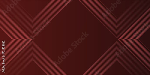 Abstract red neon arrow light glow background. Futuristic cyber laser line motion banner for casino. Dynamic techno perspective beam 3d graphic design. Cool party power and energy boost led tunnel