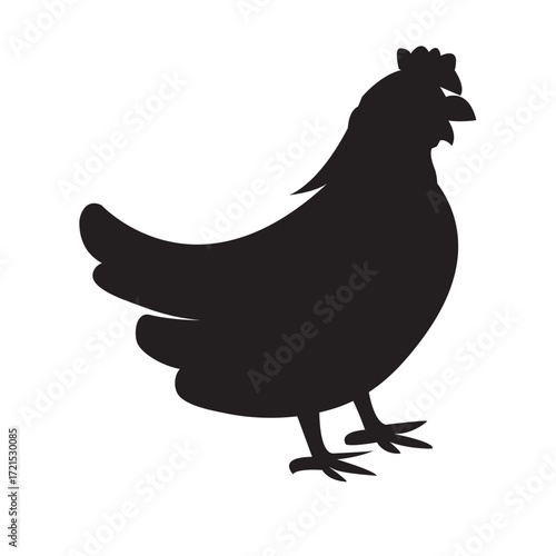 Hen logo template isolated brand identity icon abstract vector graphic