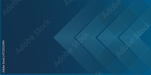 Dark blue abstract background with glowing arrow lines technology futuristic concept. Modern shiny blue geometric lines design. Horizontal banner template suit for cover, header, poster, banner, web