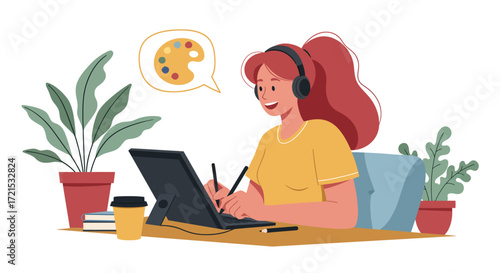 Vibrant Young Professional Driving Creative Business Growth