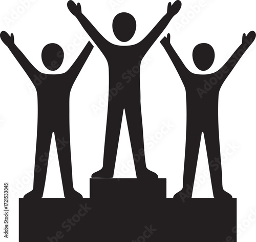Victory Celebration Silhouette