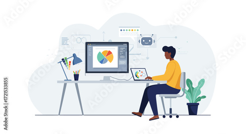 Driving Innovation Through Diversity: Modern Flat Design for Corporate Collaboration