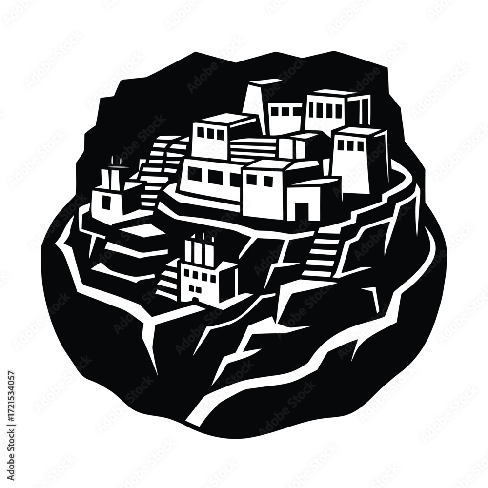 Mesa Verde Cliff Dwellings Silhouette