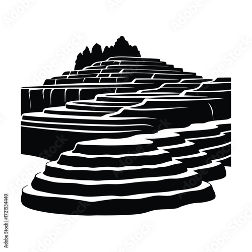 Hierapolis Pamukkale Ancient City Silhouette