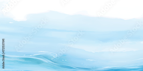 Minimal Aqua Blue Watercolor Wash Background with Subtle Ocean Wave Gradient for Elegant Digital Art Projects
