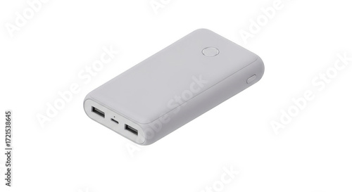 Portable Power Bank White Usb Charging