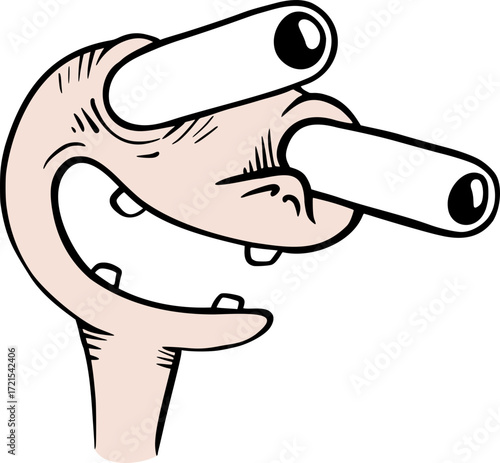 Design of funny looking eyes